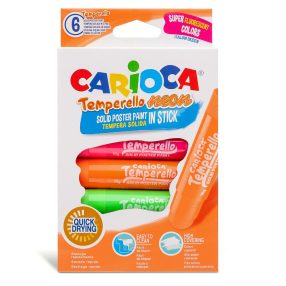 Carioca neon színű tempera (6db)