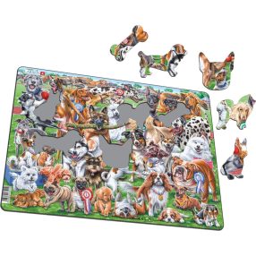 Larsen puzzle- Játékos kutyák