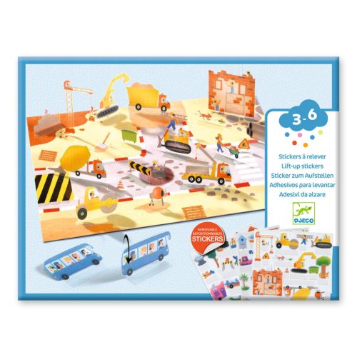 Matricázós sztorik, 3D - Közlekedés járművekkel - Lift-up stickers - Vehicles