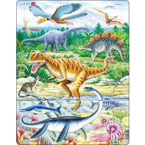 Larsen puzzle - Dinószauroszok a Jurassic korban, English