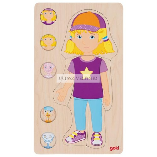 Réteg puzzle, kislány