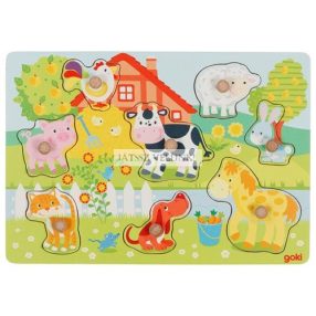 Foganytyús puzzle, állatok a farmról.