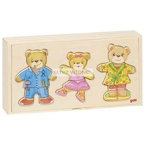 Öltöztetős játék macikkal