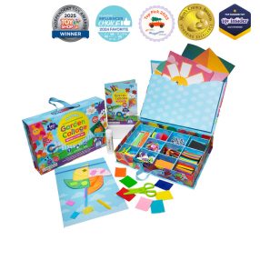 Kerti kollázs érzékszervi kézműves doboz