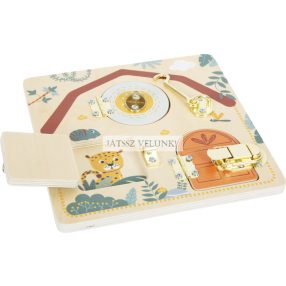   Riglik és zárak motoros aktivitást fejlesztő tábla "Safari"