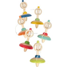 Zsinóros színes fa Pörgettyű