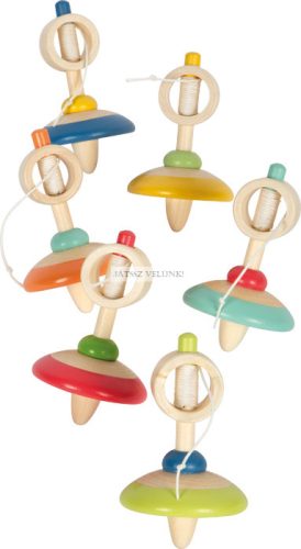 Zsinóros színes fa Pörgettyű