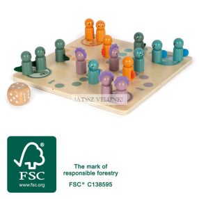 Fából Készült Ludo Játék, Dinókkal