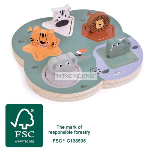 3D Állatzajokat Kirakó "Safari"